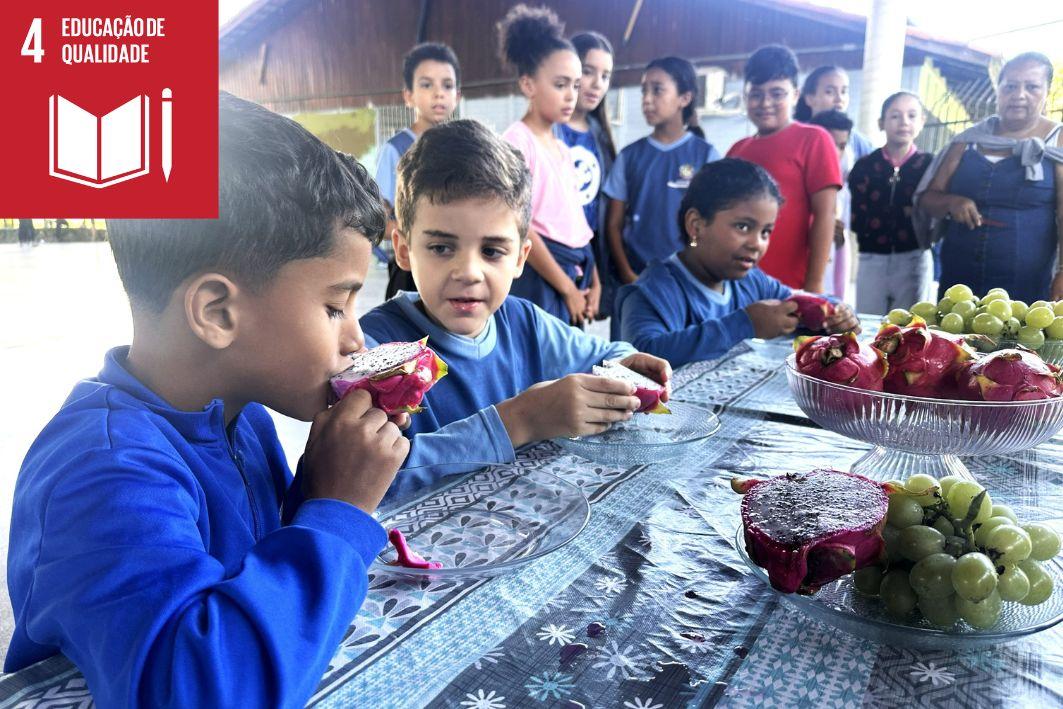 Pitaya entra no cardápio da merenda escolar e amplia alimentação saudável nas escolas de Itaquá